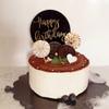 12PCS Round Clear Acrylic Cake Toppers, Personalised Cake Topper, DIY Cake Topper, Cake Topper Blanks for Wedding, Birthday Festival Party Cake Decorations (Black Acrylic) view 1