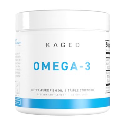 Kaged Muscle Omega 3 Fish Oil Supplements; 3000mg Omega 3 Fatty Acid Supplements with EPA & DHA Ultra-Pure No Fish Burps 60 Softgels