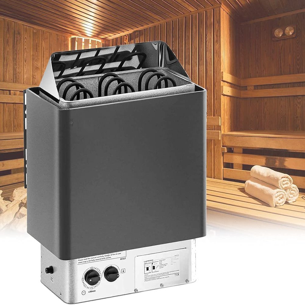UIGJIOG Sauna Stove Internal Control Built-In Electric Sauna Heater Wet&Dry Sauna Stove Stainless Steel Sauna Room Heater, for Home, Hotel, Spa 3-9KW,9KW