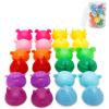 12 Pack Colored Contact Lens Case, Cute Animal Contact Lens Case Bulk Box Holder No Leak Dust Proof Contact Lens Case Organizer with Carrying Box view 1