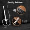RUBAB MEN Nasal Safety Personal Grooming Scissor for Nose Hair, Beard, Mustache and Eyebrow | Safety Blunt Round Tip & Heavy Duty Non Rusting SS Metal | Travel Friendly view 3