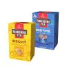 Biscuit Brew Tea Bags 40 tea bags (112g) and Bedtime Brew 40 Tea Bags (100g) Taylors of Harrogate Yorkshire bundle view 1