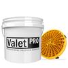 detailmate ValetPRO Wash Bucket 3.5 Gallons (Approx. 13 L) White with Detail Guardz Dirt Lock Wash Bucket Insert Gold for Scratch-Free Hand Wash view 1