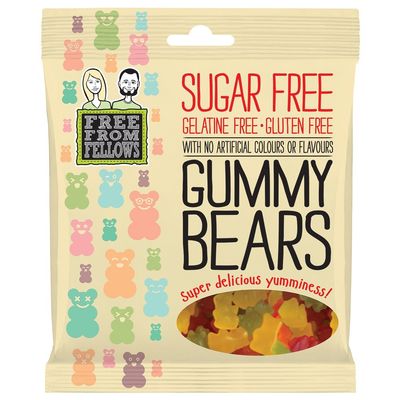Free From Fellows Gummy Bears Sugar Free Vegan Sweets 100g (Pack of 10)