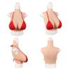 Wisfancy Silicone Breast Plate Realistic Breastplates Fake Breast Forms, Artificial Boobs for Crossdresser Mastectomy Transgender Prosthesis Enhancer(Nude, H Cup-Liquid Silicone) view 2