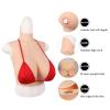 Wisfancy Silicone Breast Plate Realistic Fake Breast Forms Artificial Boobs for Crossdresser Mastectomy Transgender Prosthesis Enhancer (Brown, H cup-Liquid Silicone) view 3