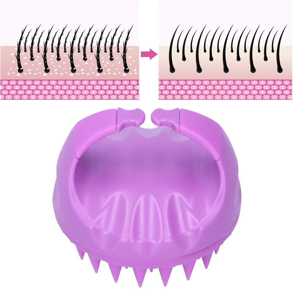 Hair Scalp Massager, Stress Relief BPA Free Shampoo Brush for Hair Growth for Dandruff Removal for Exfoliate(Purple)