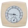 2-in-1 Sauna Hygrothermograph Double Dial Wooden Thermometer Hygrometer for Sauna Room view 1