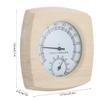 2-in-1 Sauna Hygrothermograph Double Dial Wooden Thermometer Hygrometer for Sauna Room view 3