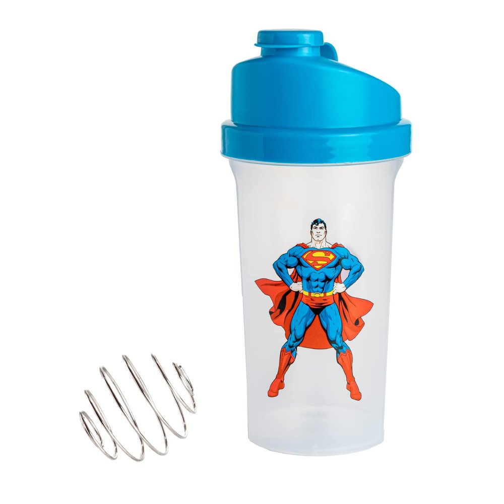 Paladone Superman Protein Shaker Bottle, 23 oz, Officially Licensed DC Comics Blender Cup