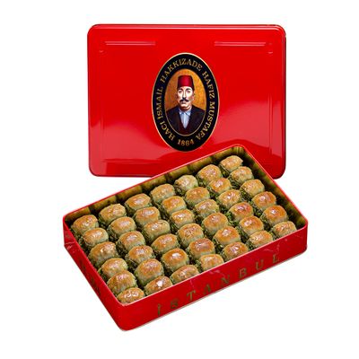 Hafiz Mustafa 1864 Istanbul Baklava Pastry Box - Baked Baklava Dessert Snacks Made from Fresh Phyllo Dough Sheets, Pistachio, Hazelnut, Walnut - Turkish Sweets Tray Gift Ideas for Birthday, Christmas