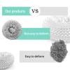 10 Pack Stainless Steel Sponges, Scrubbing Scouring Pad, Steel Wool Scrubber for Kitchens, Bathroom and More view 2