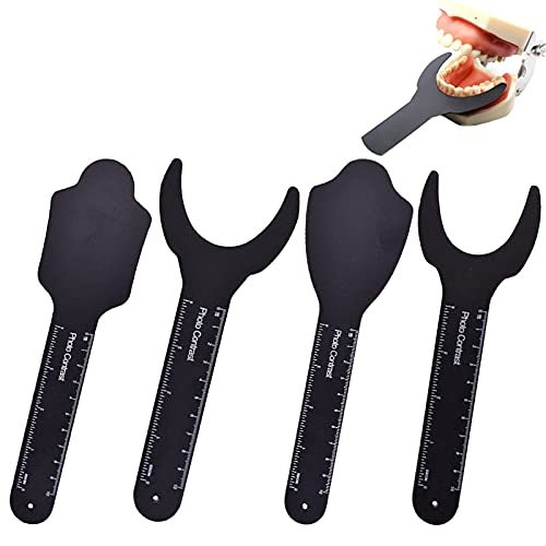 4pcs/Set Durable Dental Photo Contrast Board Photography Black Background Oral Cheek