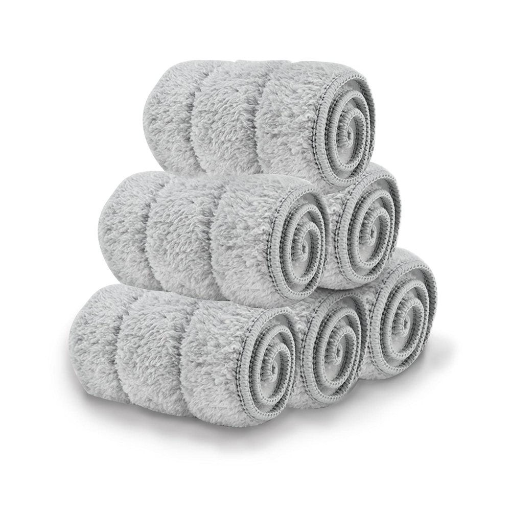 18 Inch Microfiber Floor mop Pads 6 Pack Microfiber Mop Replacement Heads for Wet Dry Mops Premium Floor Cleaning Pads Reusable Best Home Cleaning mops dust Hardwood Tile Kitchen