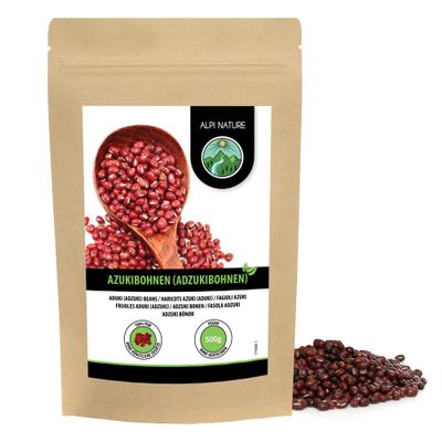 Alpi Nature Adzuki Beans 500g 1.1 lb, Whole Azuki Red Beans, Gluten Free Legumes