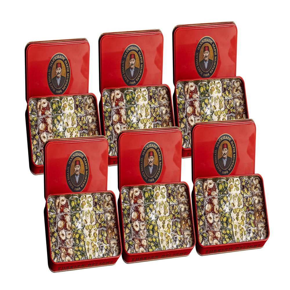 Hafiz Mustafa 1864 Istanbul, Turkish Delight, Dessert Snacks, Pistachio, Hazelnut, Walnut, Fig, Orange, Pomegranate, Kiwi, Honey, Milk - Turkish Sweets Tray Gift Ideas for Birthday, Christmas