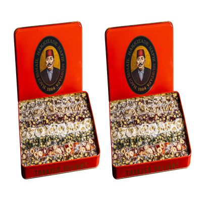 Hafiz Mustafa 1864 Istanbul, Turkish Delight, Dessert Snacks, Pistachio, Hazelnut, Walnut, Fig, Orange, Pomegranate, Kiwi, Honey, Milk - Turkish Sweets Tray Gift Ideas for Birthday, Christmas