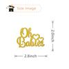 MonMon & Craft Cupcake Toppers for Twins, 24 Pcs Gold Glitter Welcome Baby 6 Months/1st Birthday Party/Gender Reveal Party Decorations view 4