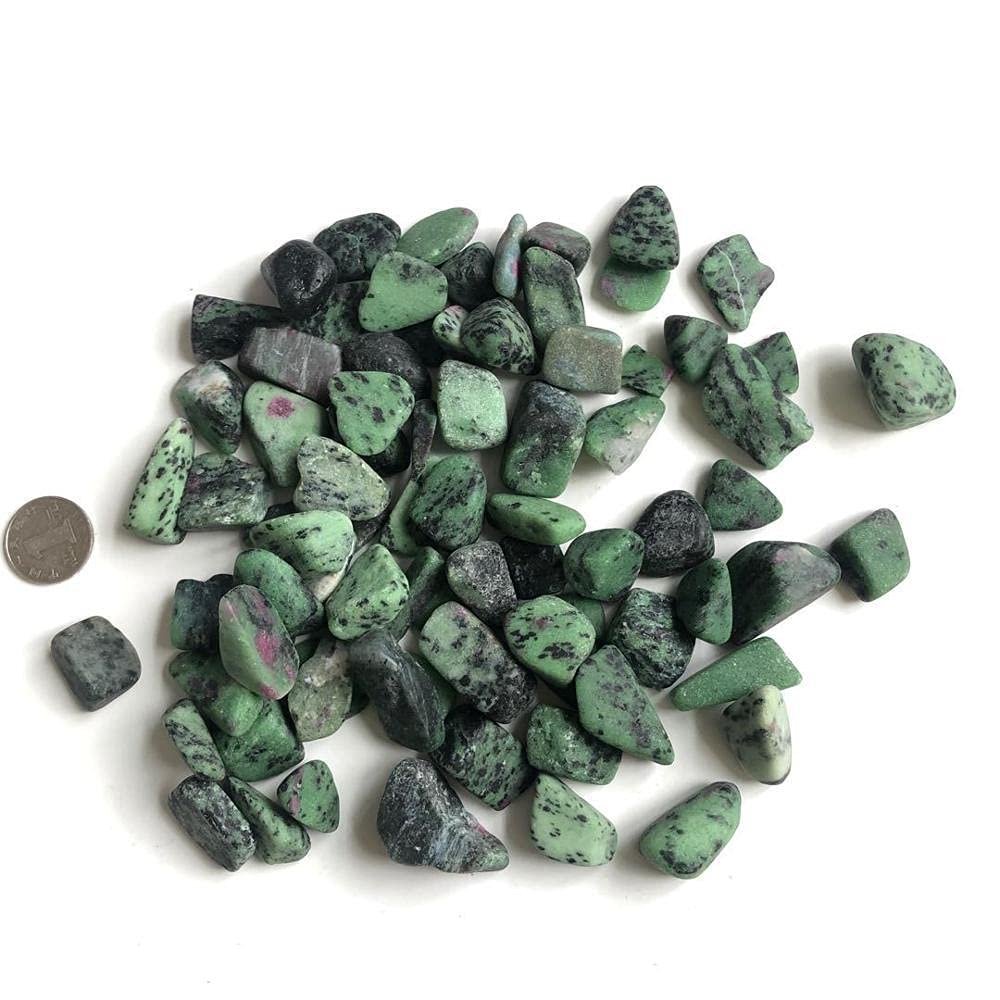 100g Rubys Zoisite Tumbled Stone Irregular Polished Natural Rock Quartz Chakra Healing Decor Minerals Collection-100g_approx25-35mm