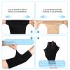 4 Pairs Slimming Arm Shaper and Thigh Slimmers Set, Elastic Compression Arm Shapers Upper Arm Sleeve Slimming Thigh Sleeves Thigh Wraps Slim for Women Girls(Black, Nude) view 3