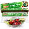 SOL 2pk Cling Film 30cm x 30m Rolls 60m Total Food Wrap Clear Stretch Seal for Fresh Storage Kitchen Use Freezer Fridge Covering Multipurpose Catering Preparation Easy Tear Durable view 1