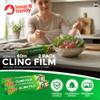 SOL 2pk Cling Film 30cm x 30m Rolls 60m Total Food Wrap Clear Stretch Seal for Fresh Storage Kitchen Use Freezer Fridge Covering Multipurpose Catering Preparation Easy Tear Durable view 3