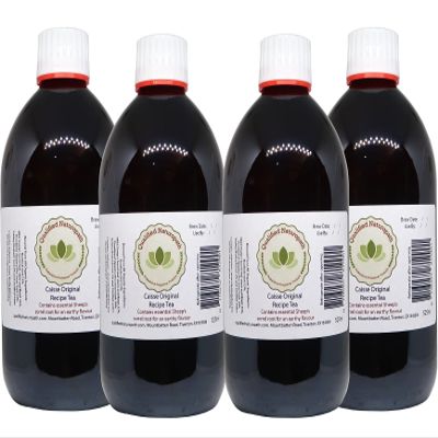 Caisse Original Formula 4 Herb tea - 2100 ml (4 x 525 ml) in Glass Bottles