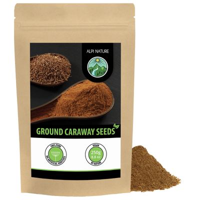 Alpi Nature Caraway Seeds Ground 250g 8.8 oz, Caraway Seed Powder for Cooking
