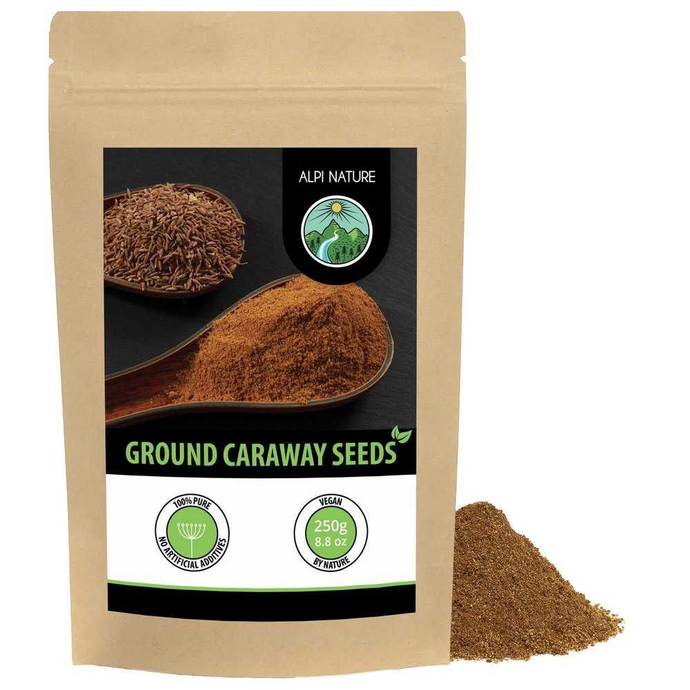Alpi Nature Caraway Seeds Ground 250g 8.8 oz, Caraway Seed Powder for Cooking
