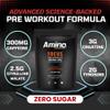 Amino Focus - Pre Workout Powder - 8000mg with Caffeine, Creatine, Citrulline & Tyrosine - Amino Acid Nootropic - Preworkout Drink Men & Women - Sugar Free Vegan Friendly (66 Servings, Watermelon) view 2