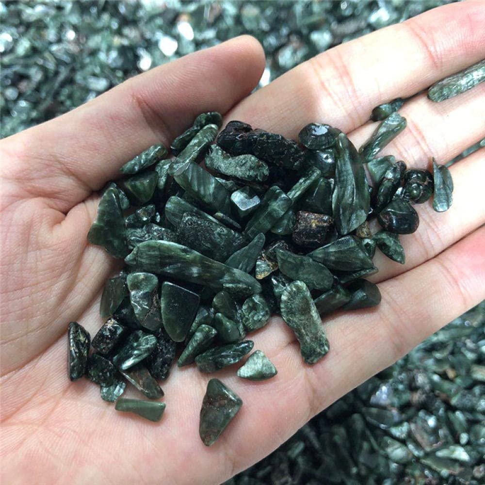 100g Natural Seraphinite Clinochlore Tumbled Stones Crystal Reiki Chakra Stones and Crystals-100g_approx5-7mm