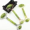 1 pc Jade Natural rolo de emagrecimento rosto massageador Facial Magro rolos massagem beleza levantamento cabea dupla cuidados sade ferramenta relaxar-Silver view 1