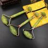 1 pc Jade Natural rolo de emagrecimento rosto massageador Facial Magro rolos massagem beleza levantamento cabea dupla cuidados sade ferramenta relaxar-Silver view 4