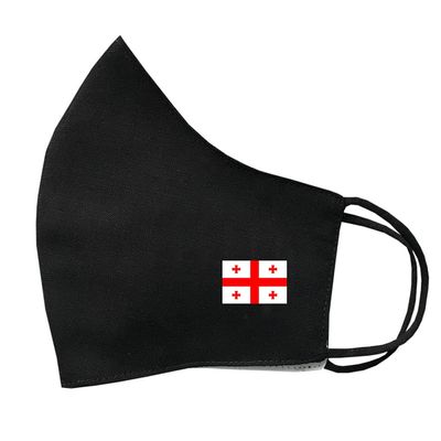 inking house Georgia Flag Face Mask Protective Covering Washable Reusable Georgian Flag