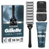 Gillette Body & Intimate Mens Razor Set  Pubic Hair & Ball Shaver, 8 Razor Blade Refills + 2in1 Shave Cream & Cleanser, Below-the-Waist Grooming, Includes Shower Hook & Travel Cover view 1