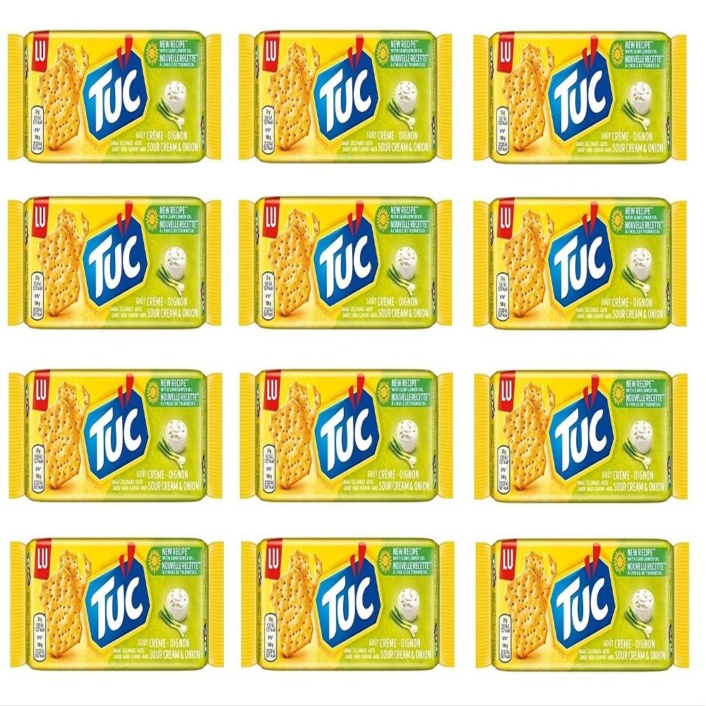 12x Tuc Sour Cream & Onion Salted Snack Cracker 100g Savory Snacks