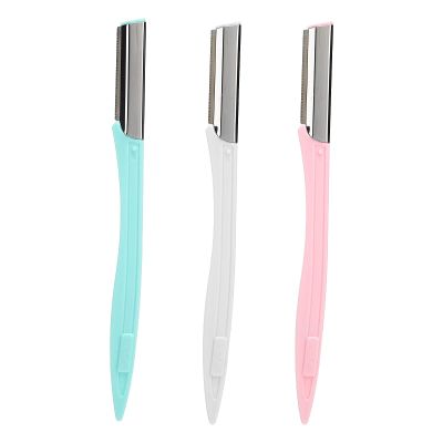 3Pcs Portable Eyebrow Trimmer Foldable Hair Remover Kit Brow ShaperWomen Eyebrow Trimmer Stainless Steel Blade Facial Hair Shaver Eyebrow Shaping