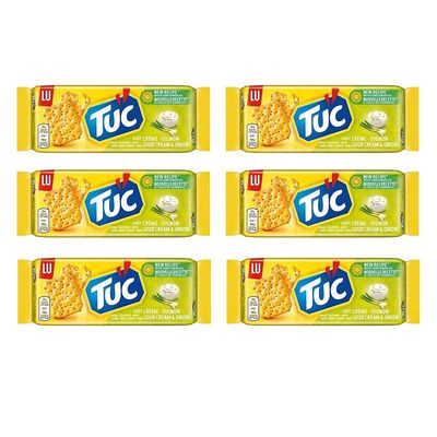 6X Tuc Sour Cream & Onion Salted Snack Cracker 100g Savory Snacks