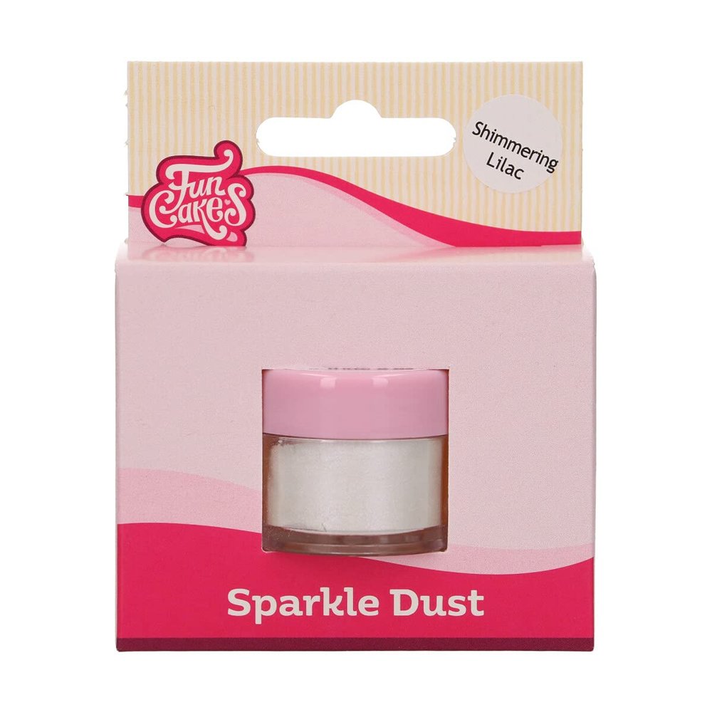 FunCakes Sparkle Dust Shimmering Lilac: Shiny Sparkling Colouring Powder for Food, For Cake Decoration, Halal certified