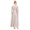 Alex Evenings Women's Satin Ballgown Dress with Pockets (Petite and Regular Sizes) Special Occasion, Buff, 18 view 2