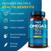 Omega 3 1000mg Capsules - 365 Fish Oil Tablets with EPA & DHA - One a Day - Supports Heart, Vision, & Brain Health - 1 Year Supply - Made in UK view 4