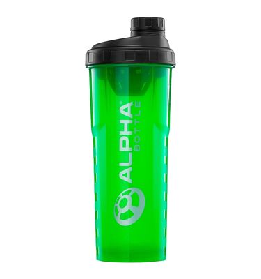 Alpha Designs Protein Shaker Bottle 1L - 1000ml Gym Bottle for Protein Shakes - Leakproof Screw Cap - Green