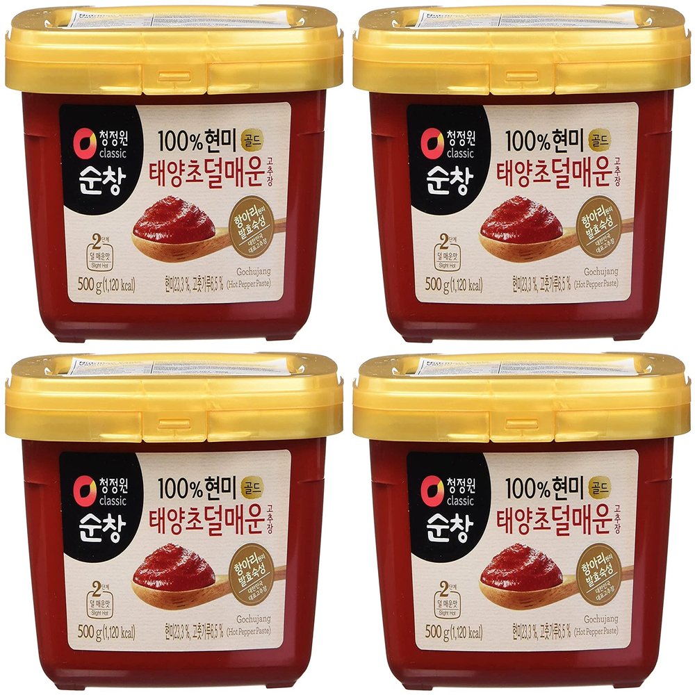 Chung Jung One Sunchang Gochujang 500 Gram Mild Spice Pack of 4