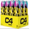 C4 Performance Energy Drinks Cosmic Rainbow 500ml (12 pack) | Sugar Free Energy Drink with 160mg Caffeine, 250mg Betaine, 1050mg Taurine | Low Calorie Fizzy Drinks for On the Go Energy and Focus view 1