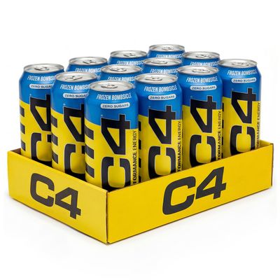 C4 Performance Energy Drinks Frozen Bombsicle 500ml (12 pack) | Sugar Free Energy Drink with 160mg Caffeine, 250mg Betaine, 1050mg Taurine | Low Calorie Fizzy Drinks for On the Go Energy and Focus