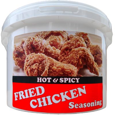 Hot and spicy wings, southern fried chicken coating. 1.7kg bucket