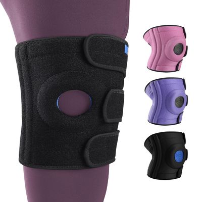 ABYON Medium to Plus Size Knee Support for Big Legs, Triple Strap Adjustable Knee Brace with Side Stabilisers, Non-Slip Knee Wrap for Arthritis,Meniscus Tear, ACL, Pain Relief, Stability for Women Men