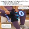 ABYON Medium to Plus Size Knee Support for Big Legs, Triple Strap Adjustable Knee Brace with Side Stabilisers, Non-Slip Knee Wrap for Arthritis,Meniscus Tear, ACL, Pain Relief, Stability for Women Men view 2