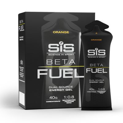 Science in Sport Beta Fuel Dual Source Gel 6 x 60ml Orange  High-energy carbohydrate gel with 40g of carbohydrates, easy-to-digest energy gel for optimal performance