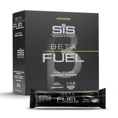 Science in Sport Beta Fuel Dual Source Energy Chews, Energy Bars, Orange Flavour, 46g of Carbs, 60g Bar (6 Pack)
